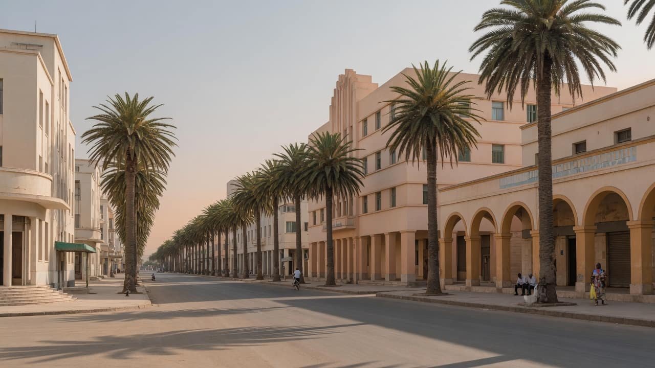 A journey scene connecting Asmara, Eritrea with treatment in India.