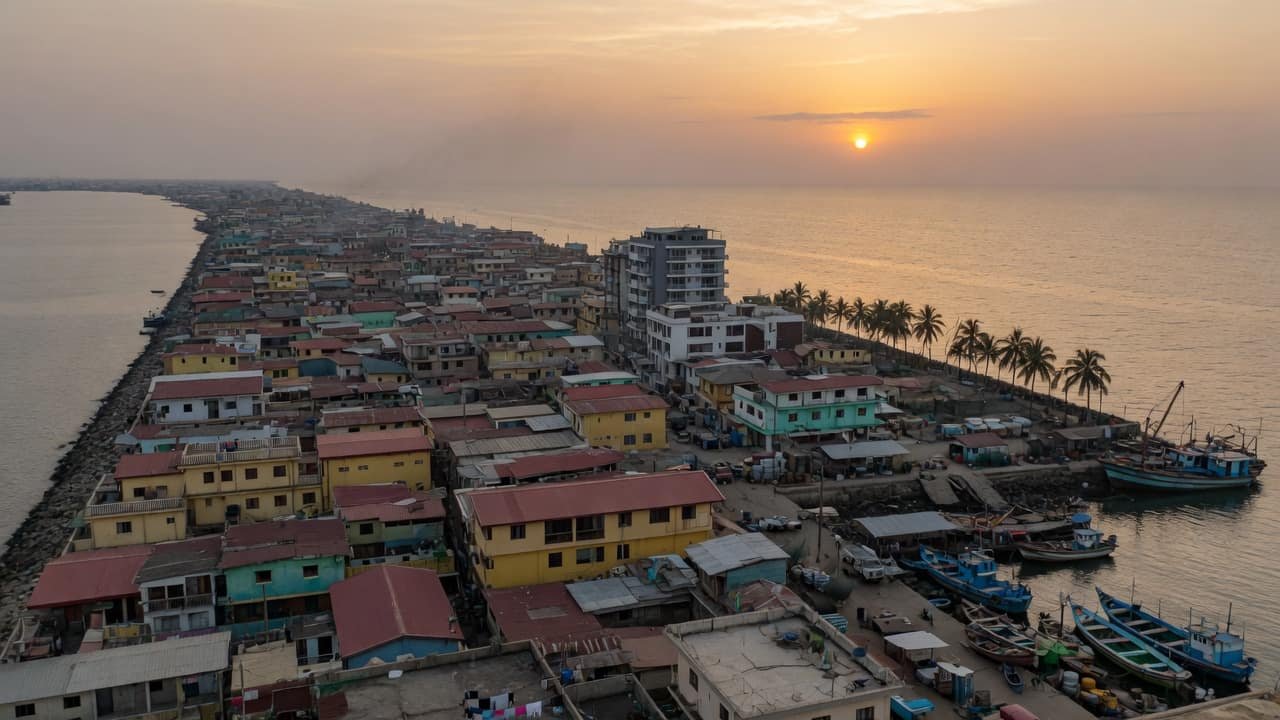 A journey scene connecting Conakry, Guinea with treatment in India.
