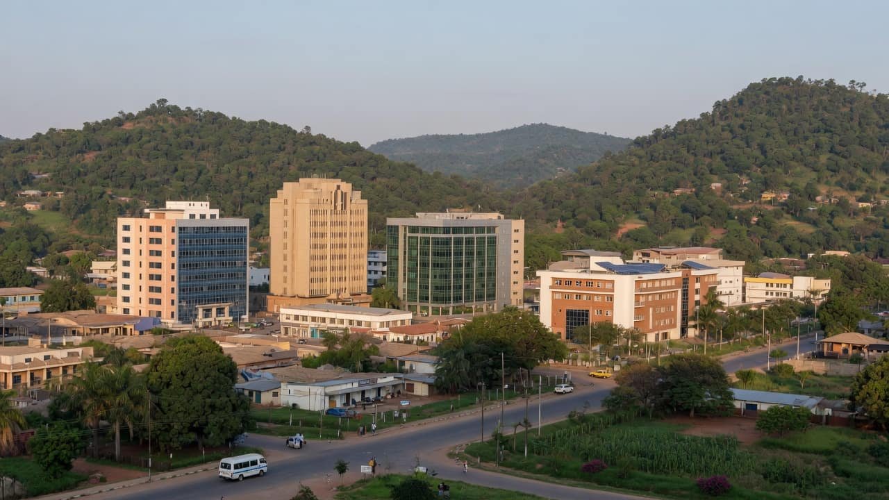 A journey scene connecting Lilongwe, Malawi with treatment in India.