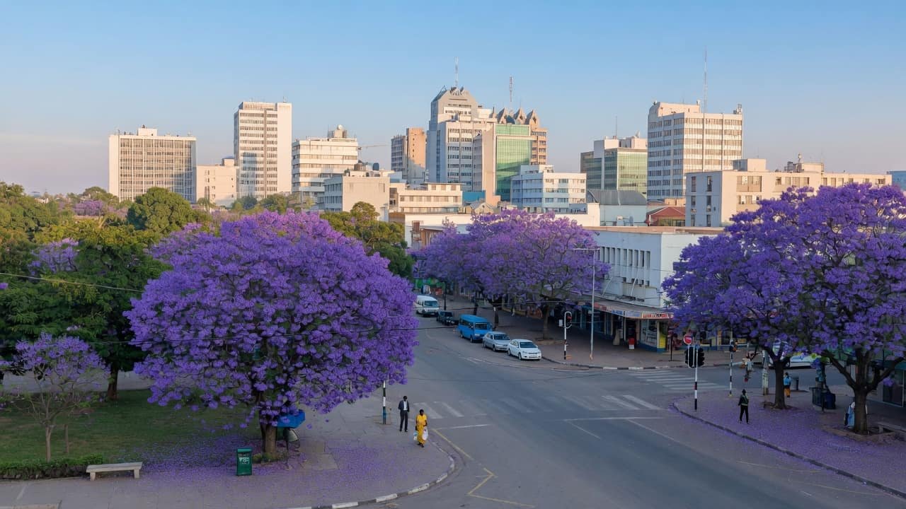 A journey scene connecting Lusaka, Zambia with treatment in India.